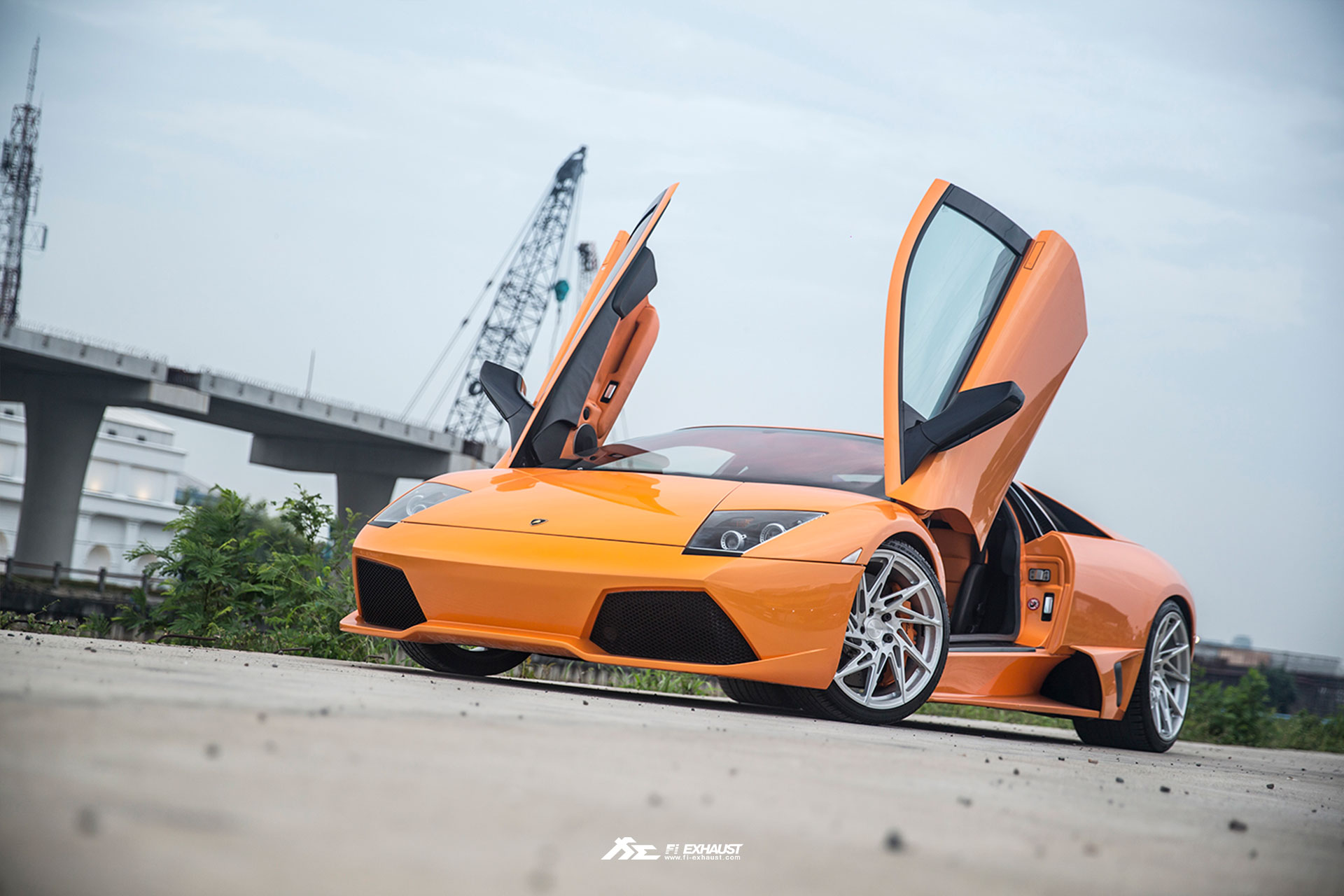 Lamborghini Orange Door Open - HD Wallpaper 