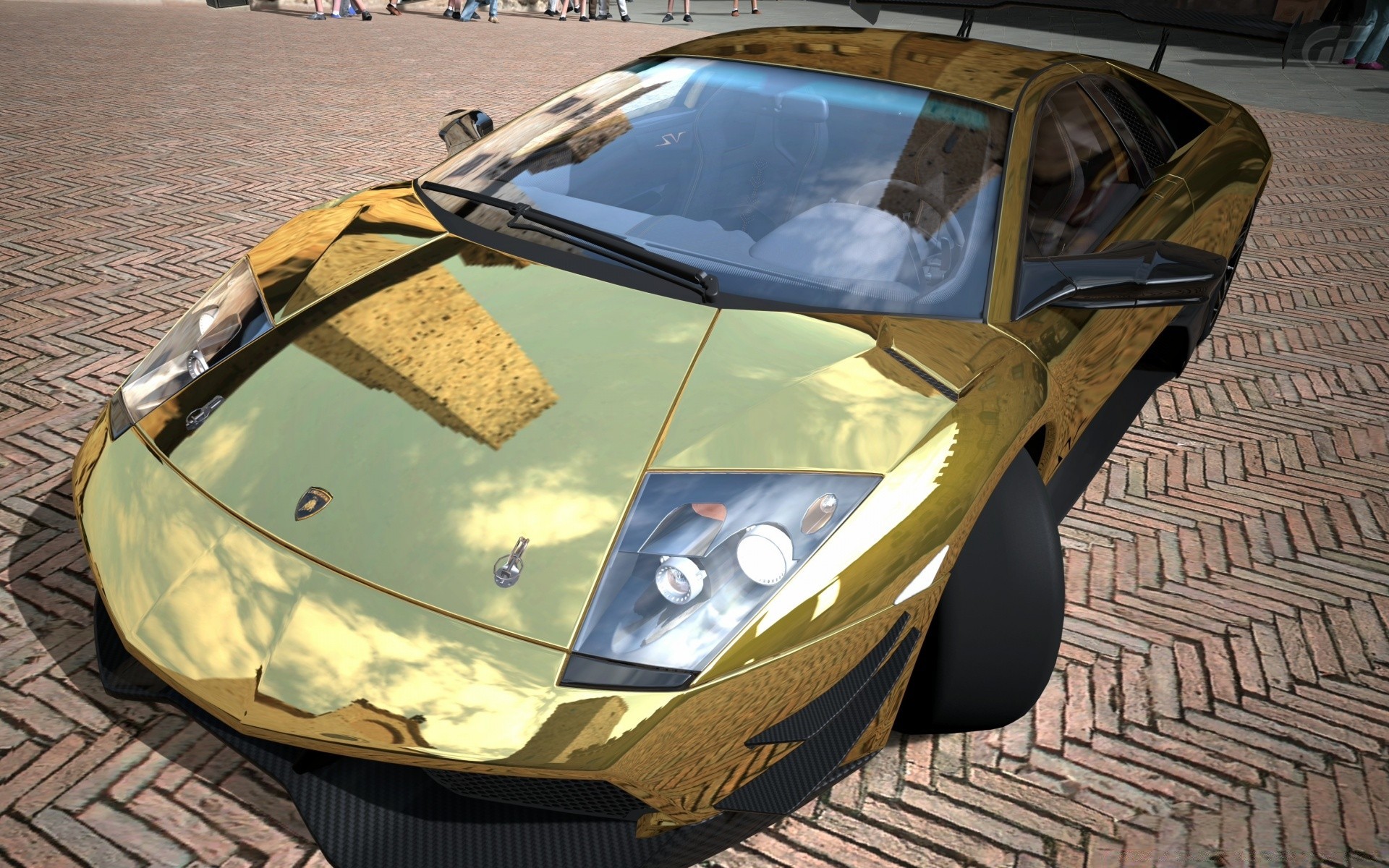 Gran Turismo Vehicle Car Transportation System - Lamborghini Murcielago Sv Gold - HD Wallpaper 