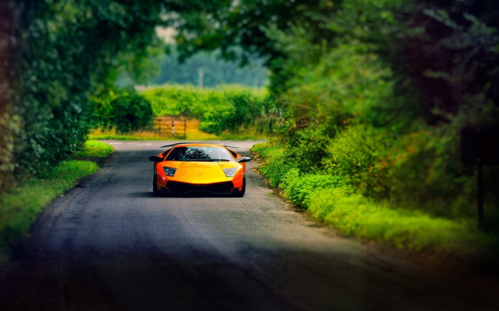 Lamborghini Murcielago Road Car - Car Road Backgrounds Hd - HD Wallpaper 