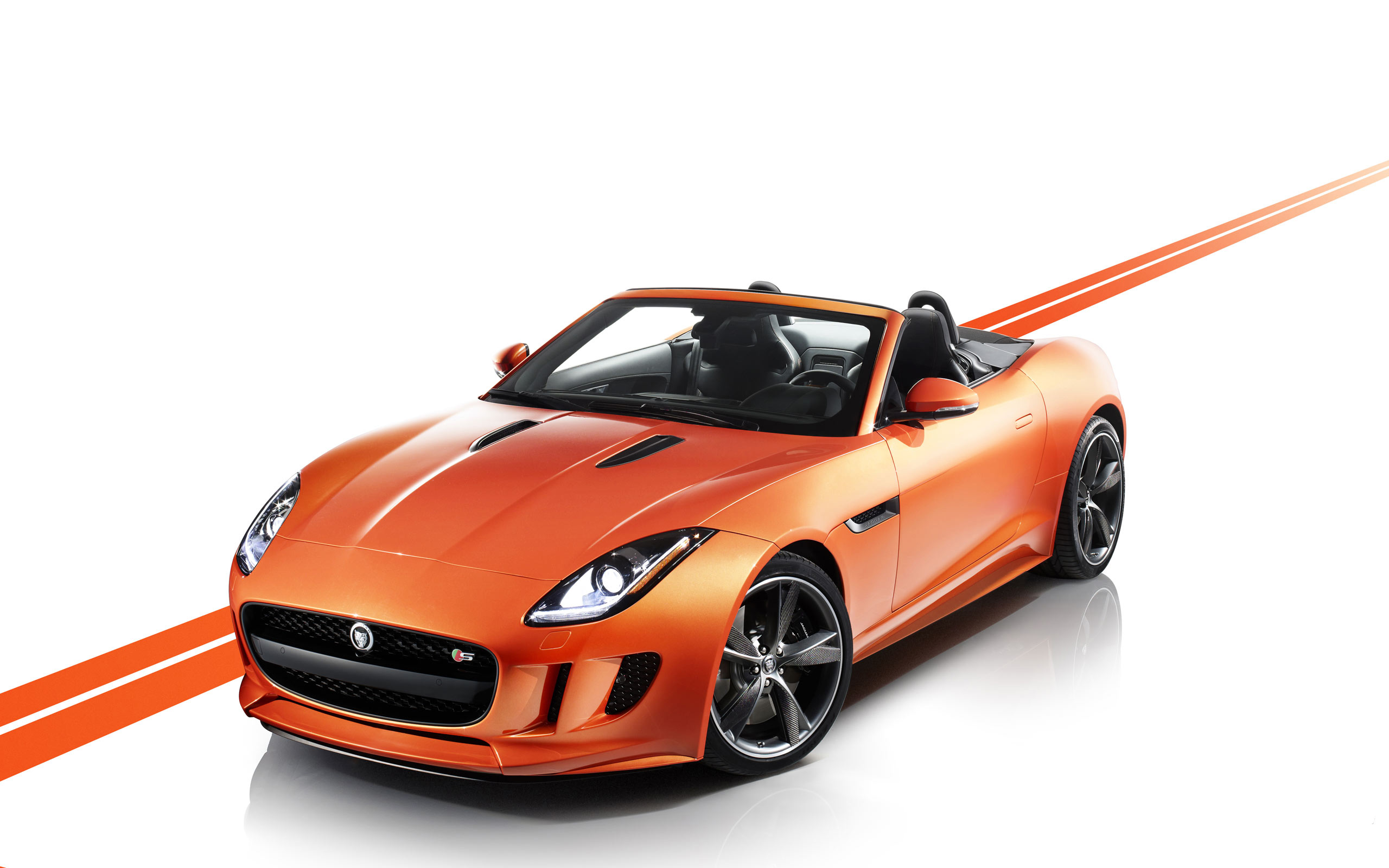 Jaguar F Type Oranje - HD Wallpaper 