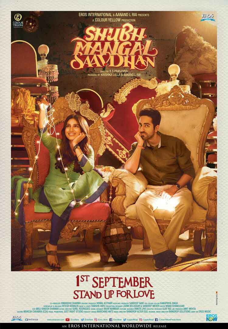 Ayushmann Khurrana Looks A Little Lost On This New - Shubh Mangal Savdhan 2017 Poster - HD Wallpaper 