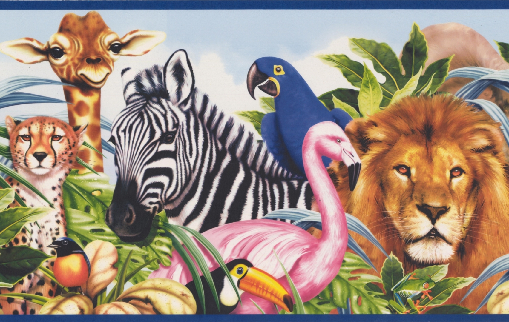 Animal Vintage Wallpaper Border - HD Wallpaper 