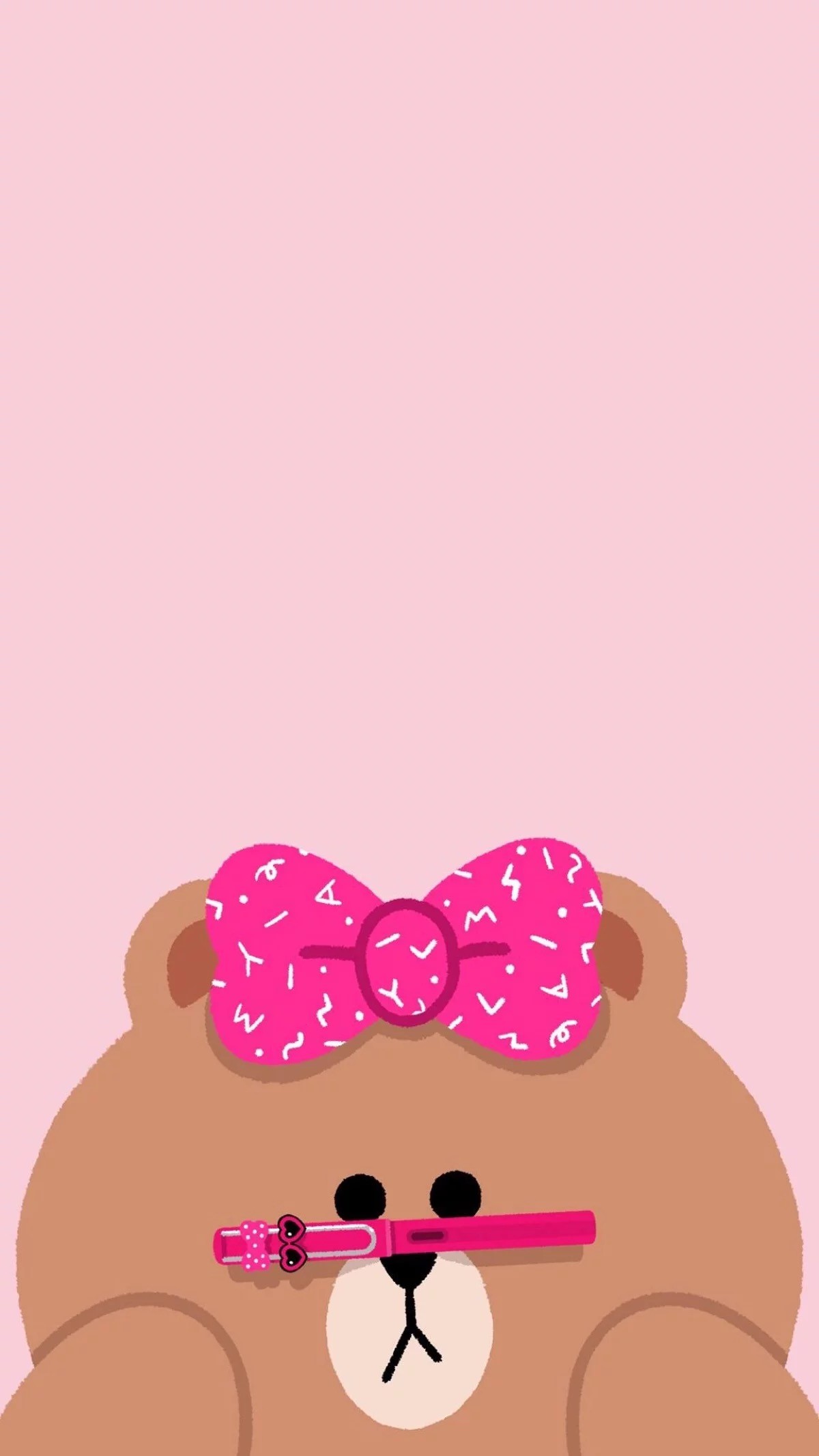 Pinkie Pie, Rilakkuma, Cartoon, Screen, Crafts, Funds - Brown Line Wallpaper Pink - HD Wallpaper 