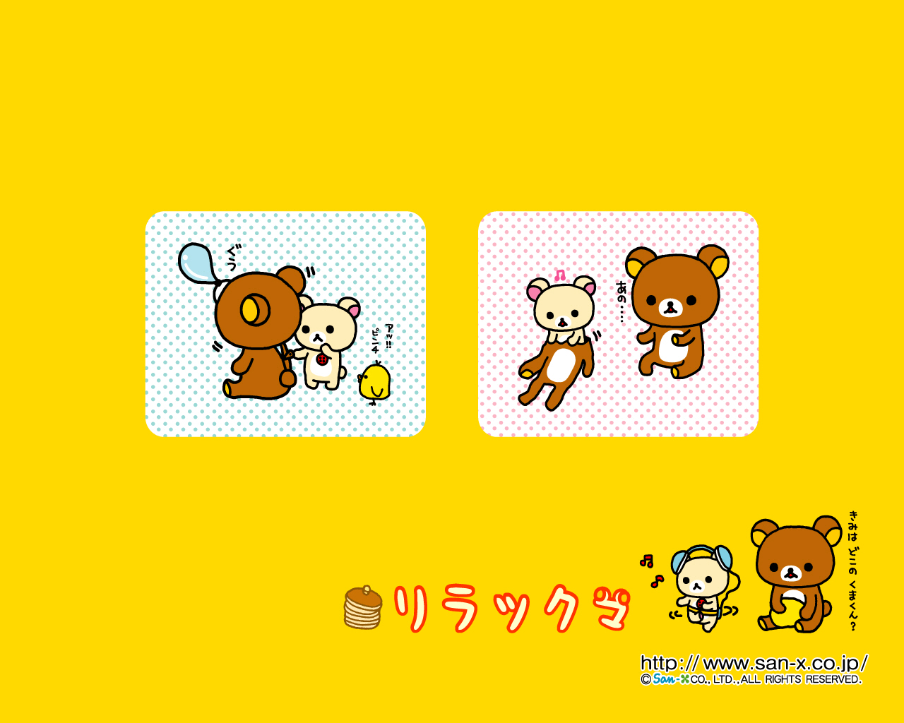 San-x, Rilakkuma, Korilakkuma, Kiiroitori, Official - Rilakkuma - HD Wallpaper 