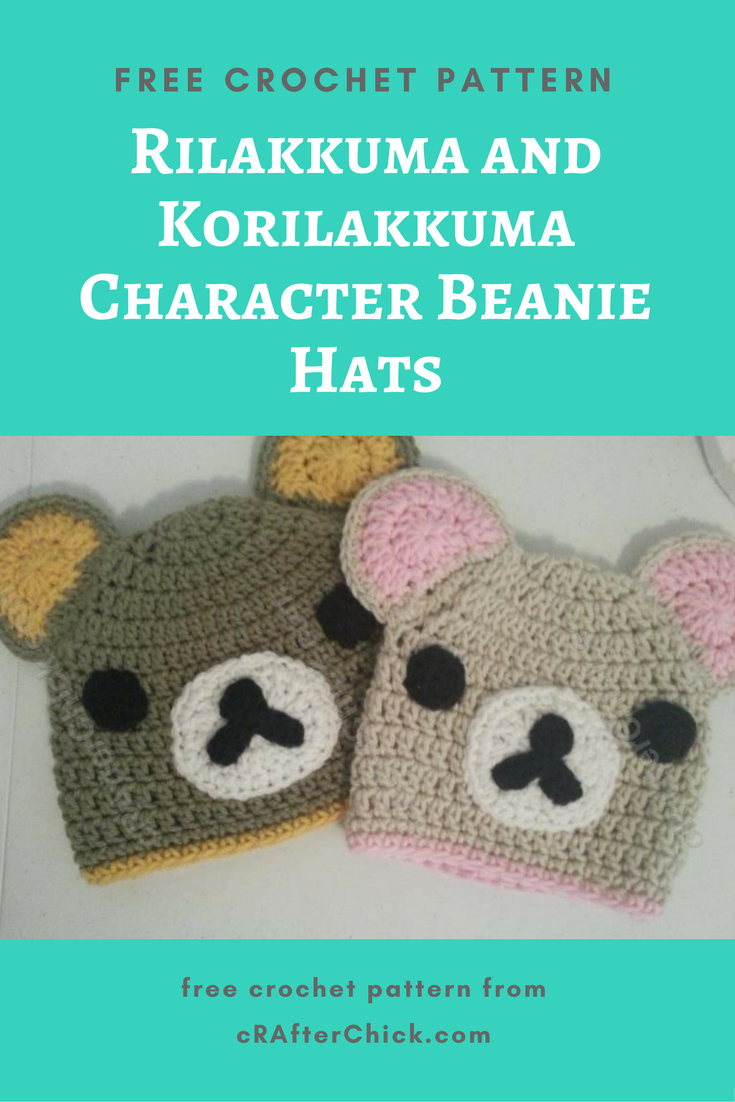 Rilakkuma And Korilakkuma Character Beanie Hats Free - Crochet - HD Wallpaper 