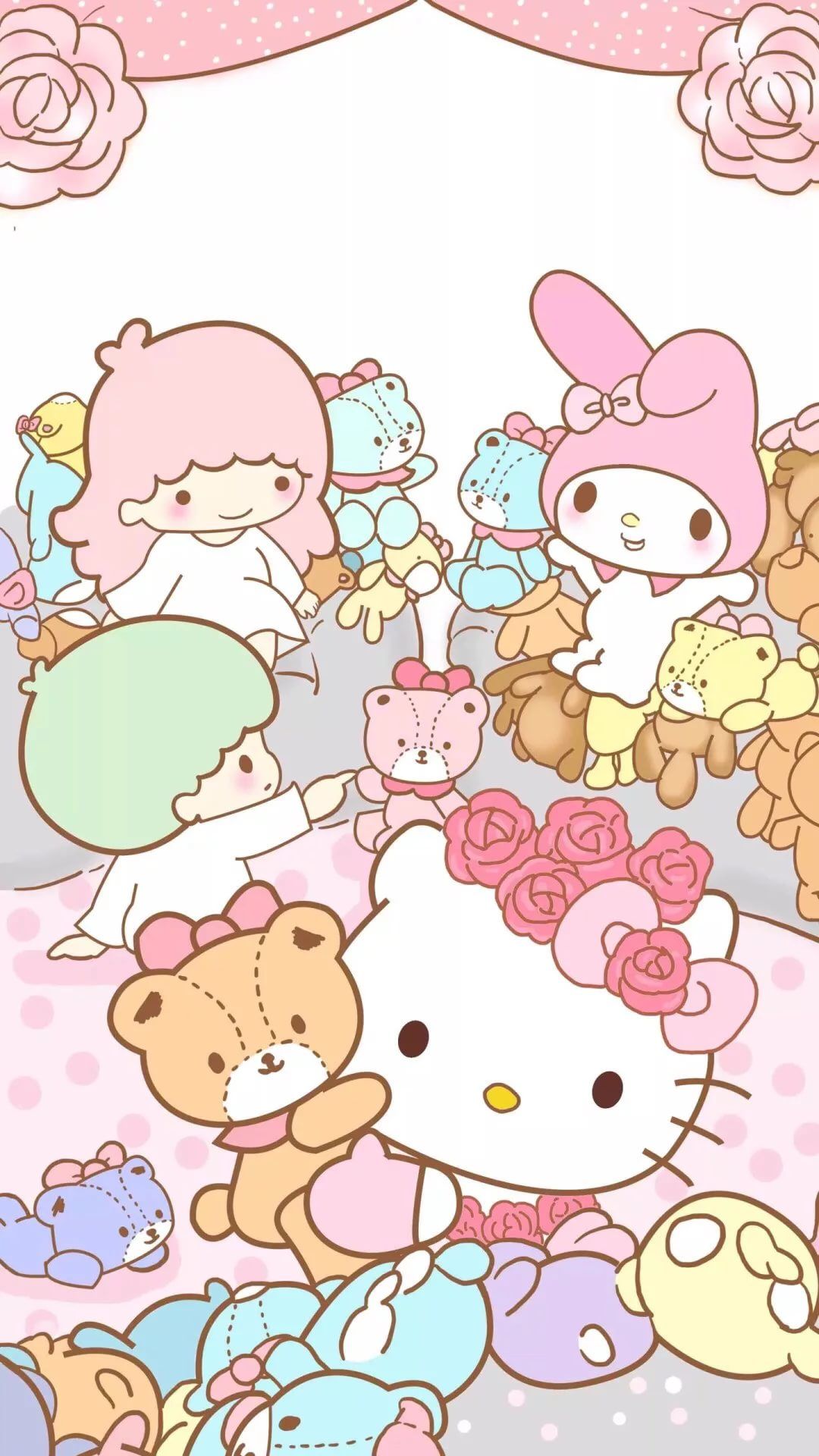 Rilakkuma Phone Wallpaper - Little Twin Stars Hello Kitty - HD Wallpaper 