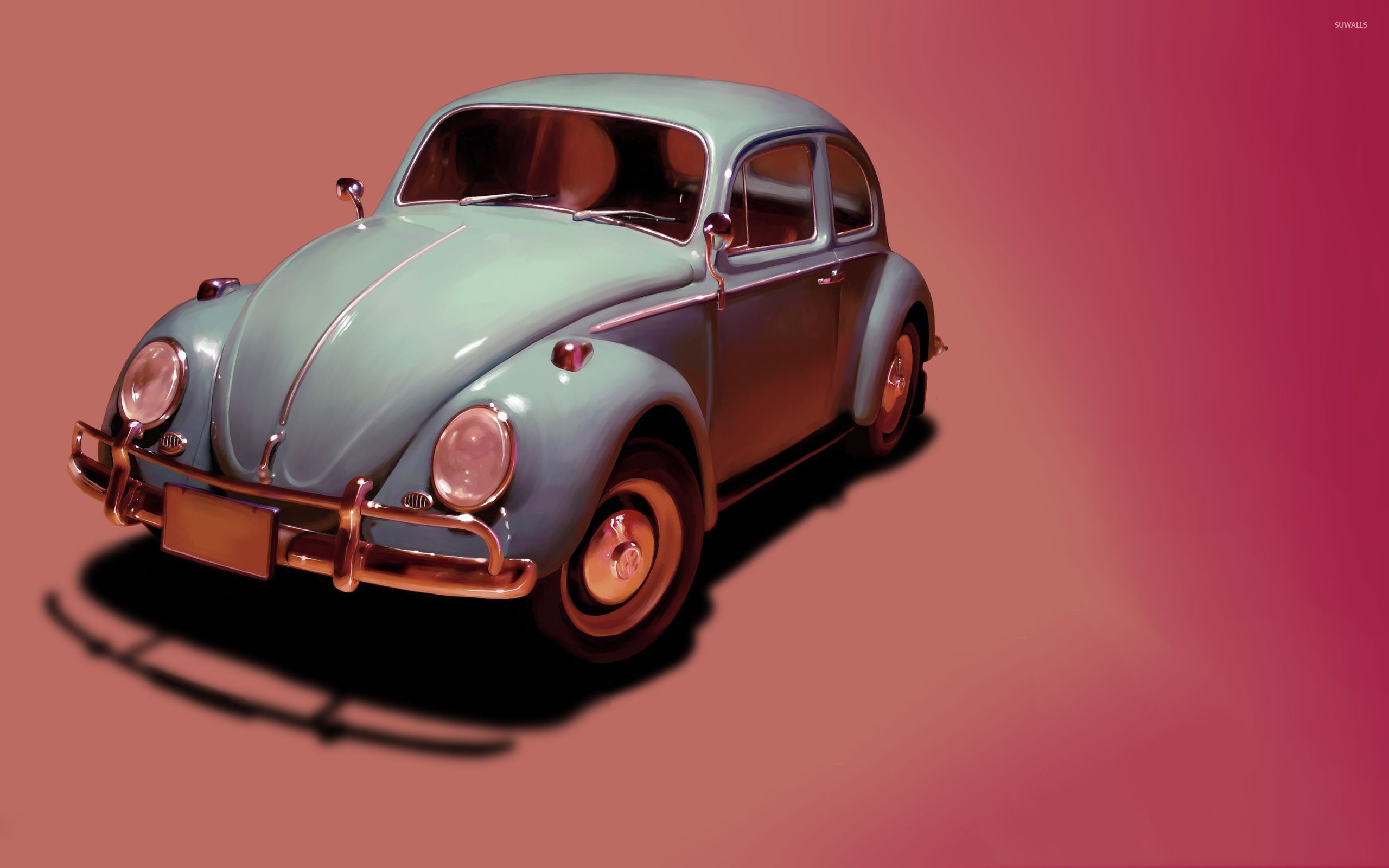 Classic Vw Beetle Wallpaper Pink - HD Wallpaper 