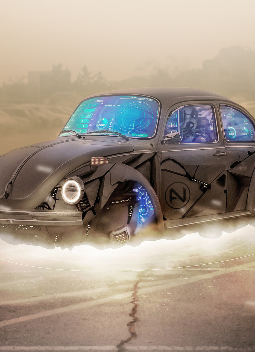 Tyre Less, Volkswagen Beetle, Futurist & Modern Car, - Beetle Volkswagen Wallpaper Iphone - HD Wallpaper 