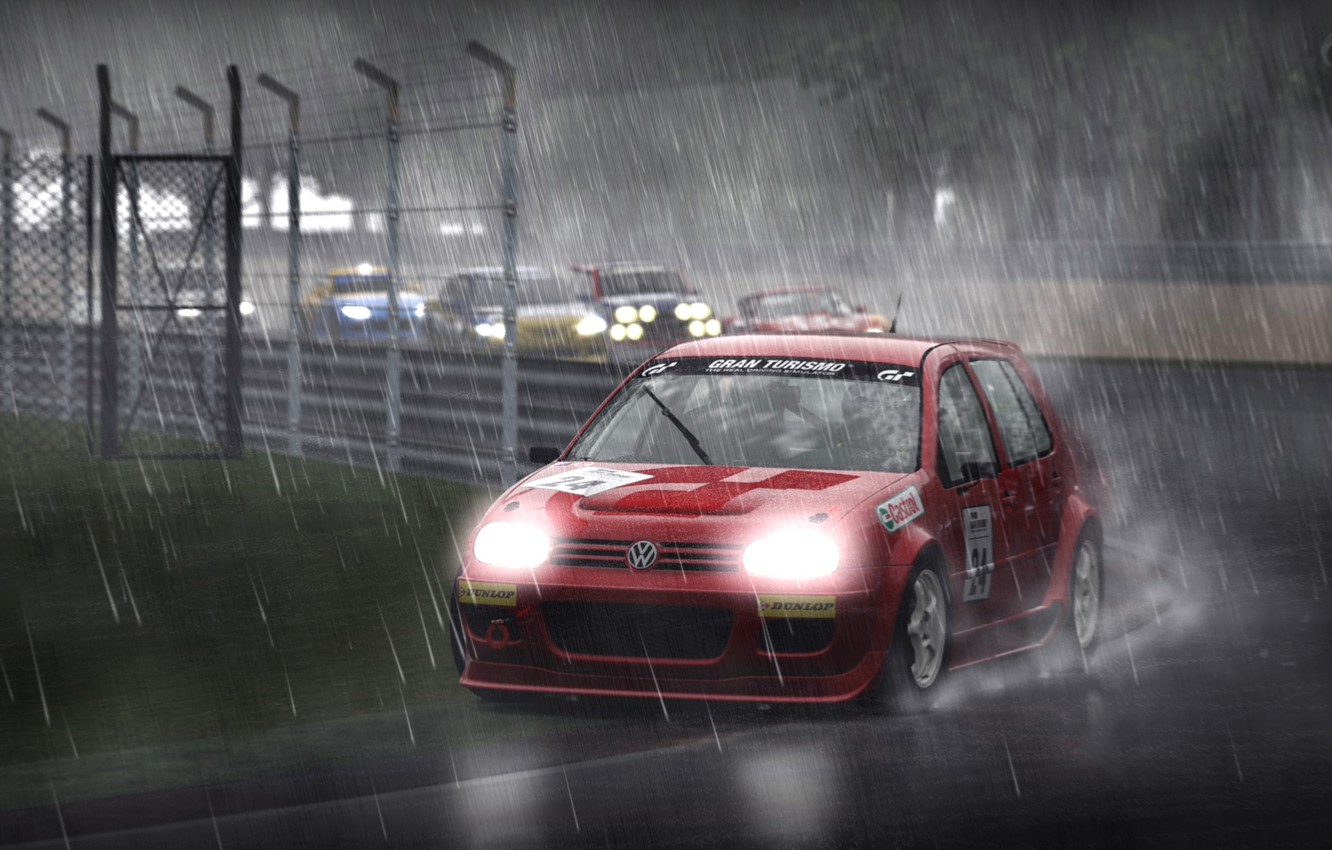 Photo Wallpaper Volkswagen, Golf, Gti, Gran Turismo - Gran Turismo Vw Golf Touring Car - HD Wallpaper 