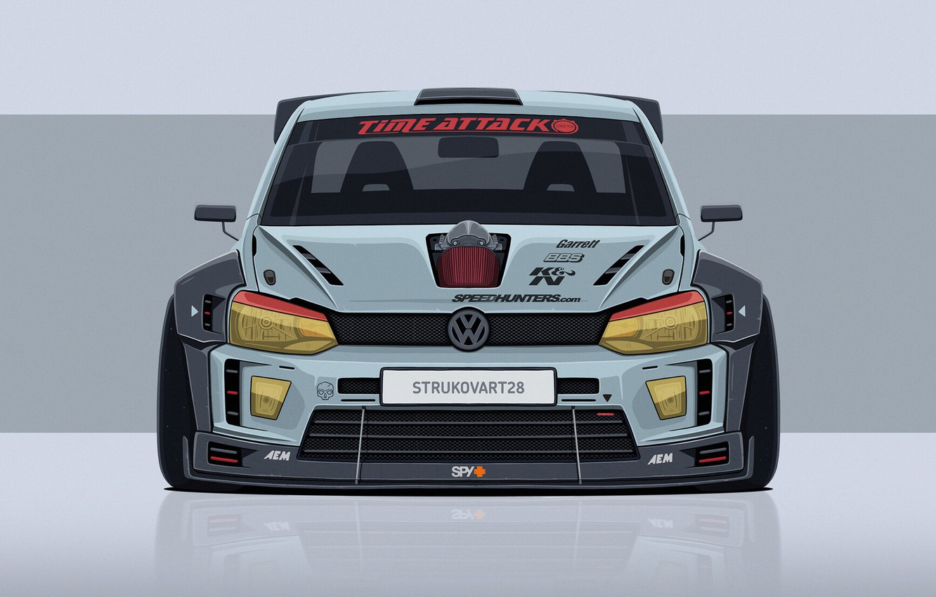 Photo Wallpaper Auto, Volkswagen, Machine, Tuning, - Volkswagen Polo - HD Wallpaper 