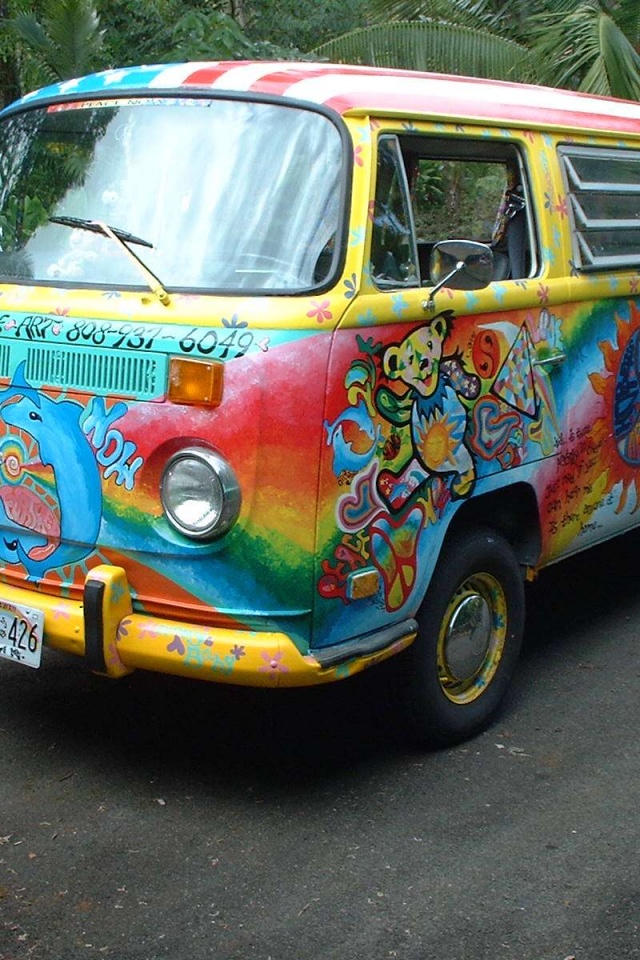 Stoner Hippie Van - HD Wallpaper 