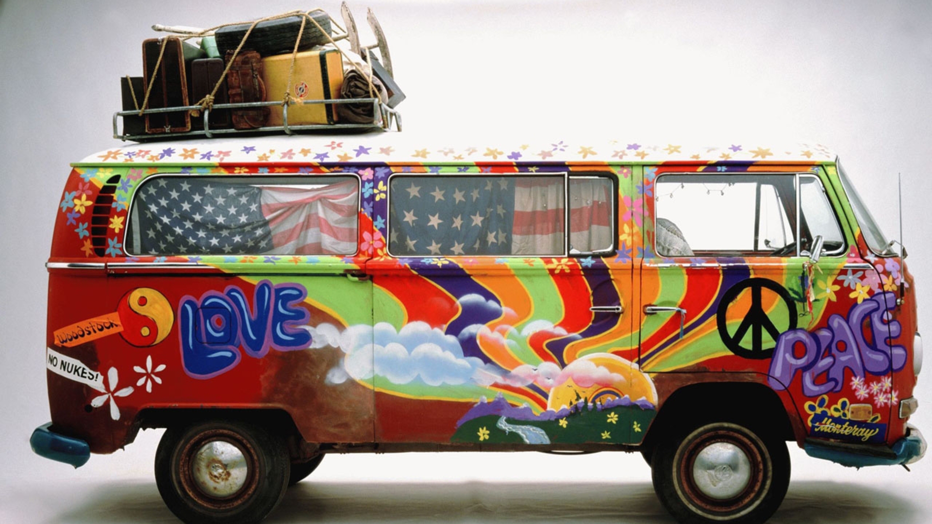 Volkswagen Hippie Van - HD Wallpaper 