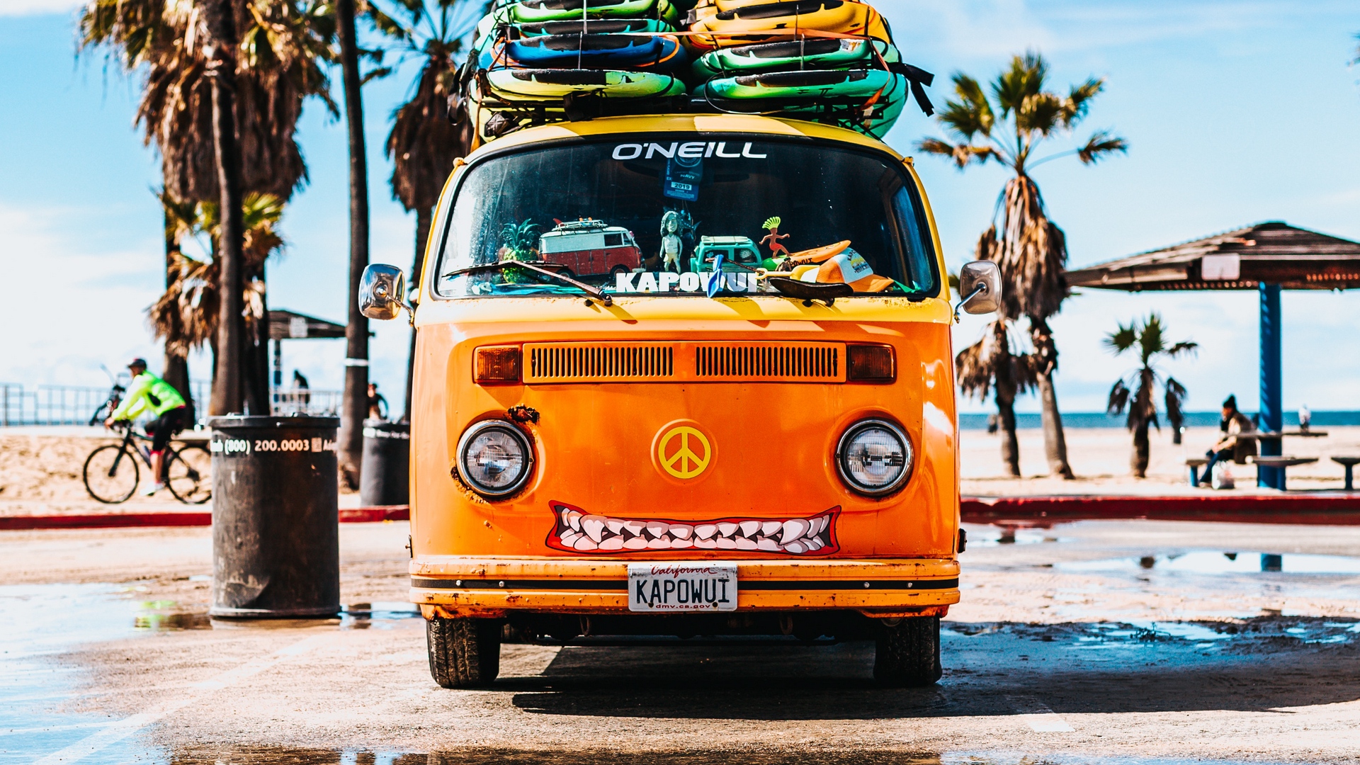 Wallpaper Bus, Surfing, Summer - HD Wallpaper 
