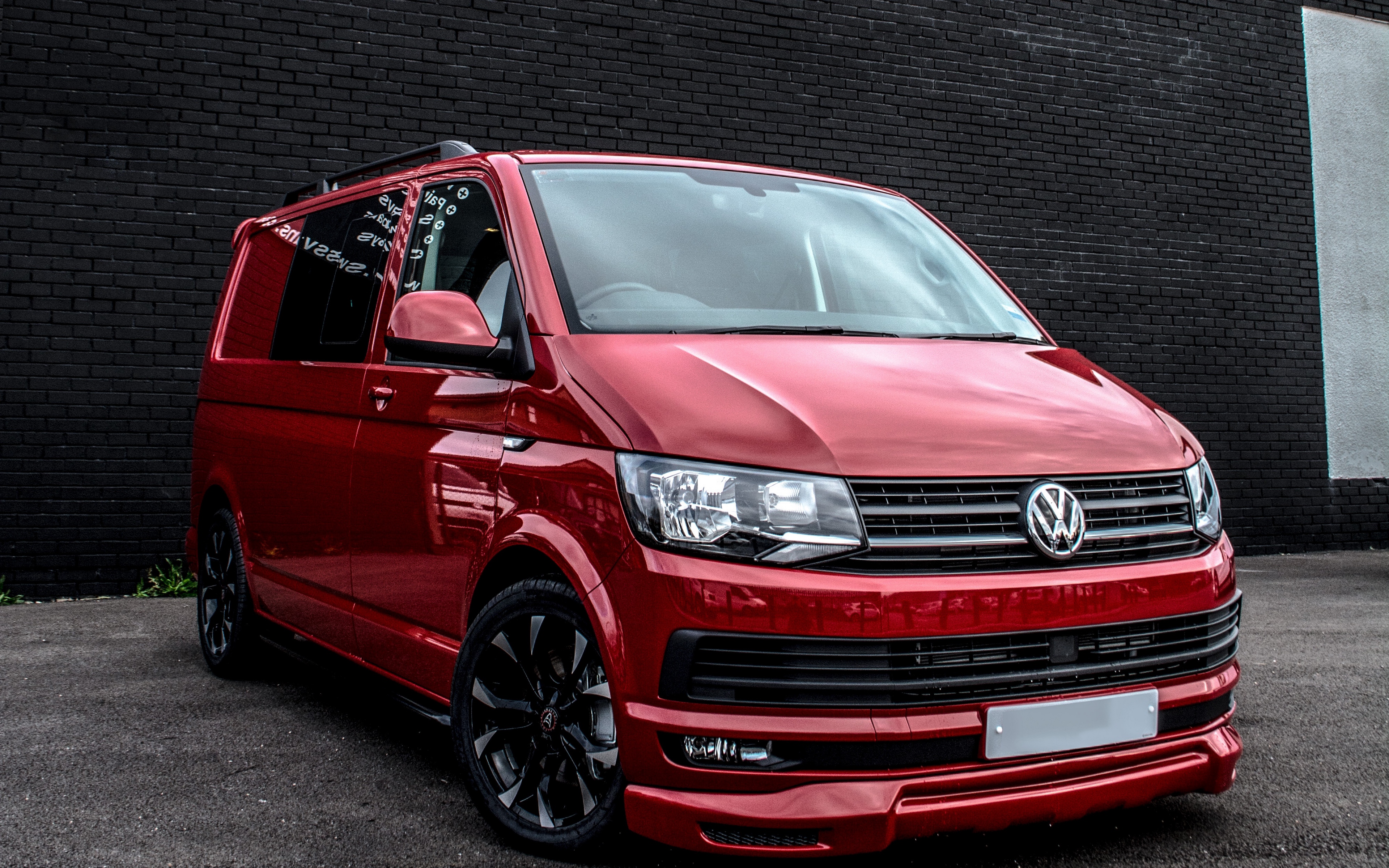 Wallpaper Volkswagen Transporter, Minivan, Red, Side - Volkswagen Transporter - HD Wallpaper 