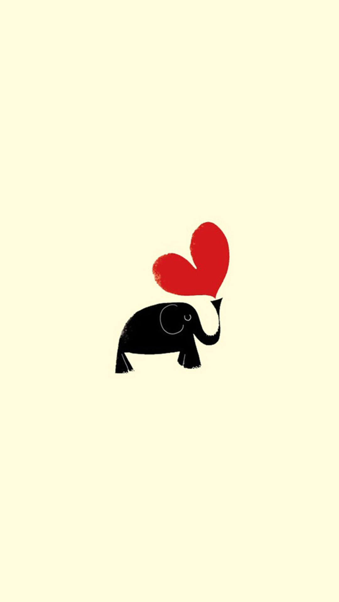 Lovely Sweet Heart Elephant Iphone 6 Wallpaper - Cute Elephant Wallpaper Iphone - HD Wallpaper 