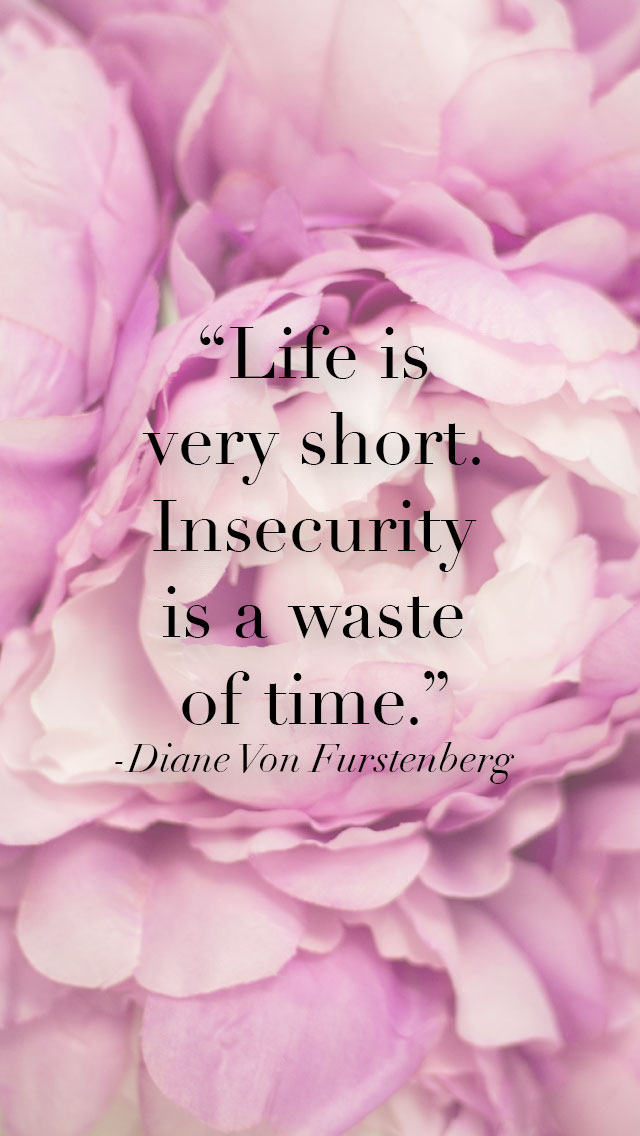 Peonies Dvf Quote Smartphone Iphone Wallpaper - Short Quotes For Insecurity  - 640x1136 Wallpaper 