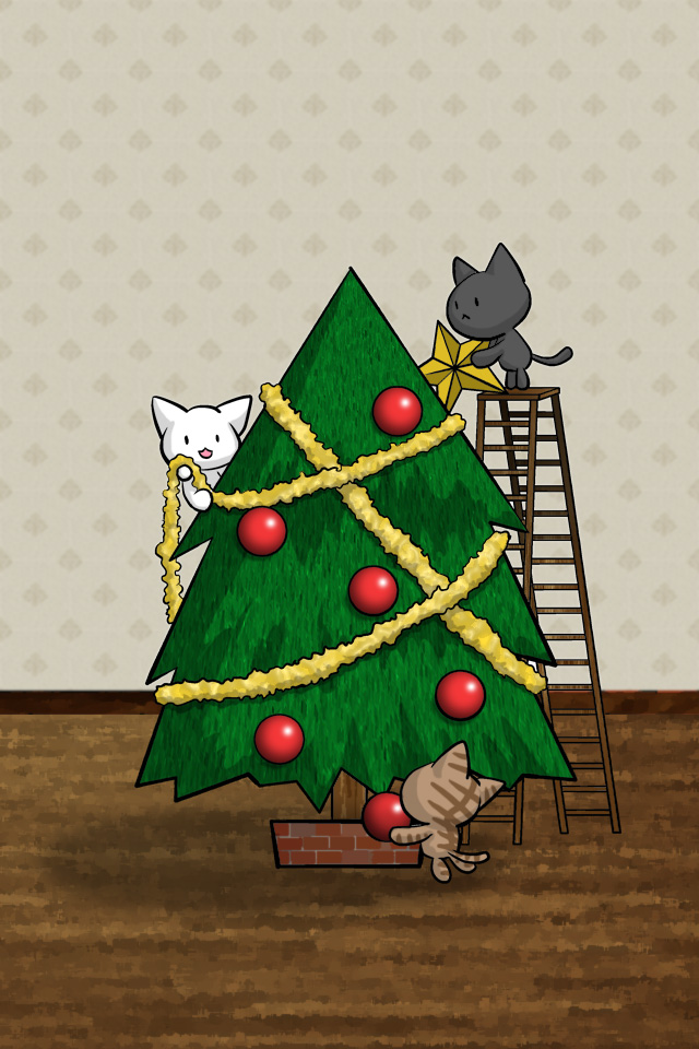 Christmas Cat Wallpaper Iphone - HD Wallpaper 