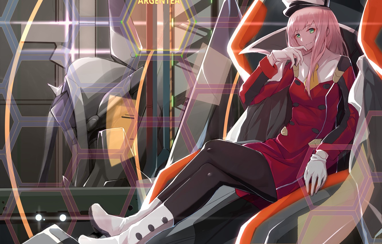 Photo Wallpaper Girl, Art, 002, Darling In The Frankxx, - Zero Two Wallpaper Pc - HD Wallpaper 