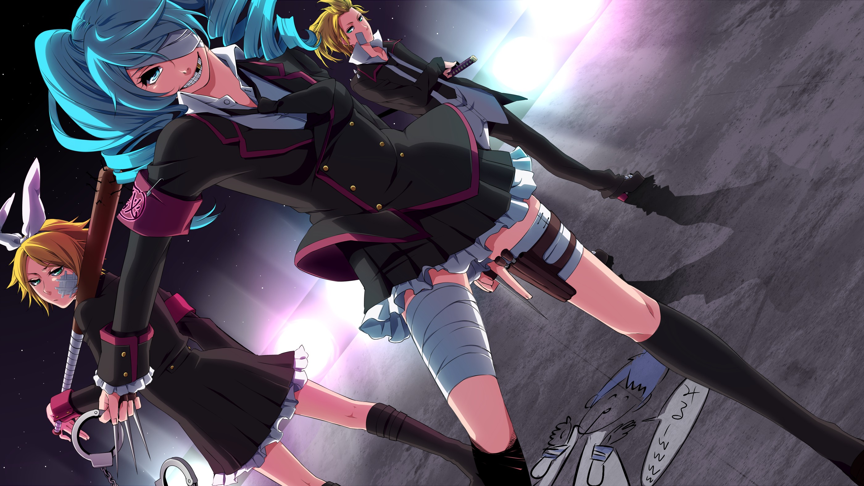 Miku Curly Hair Anime - HD Wallpaper 