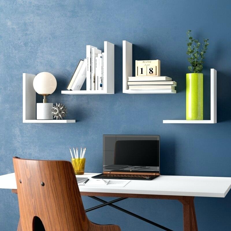 Brayden Studio Chet Modern Wall Shelf Wayfair Modern - Computer Desk - HD Wallpaper 
