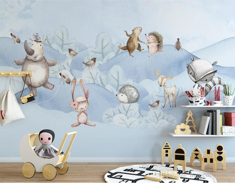Baby Rooms Cartoons Painted Walls - HD Wallpaper 