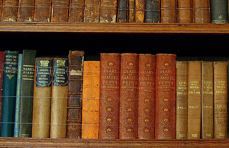 Books, Library, Shelf, Vintage, Publication, Bookshelf, - Book Shelf Libri Vintage - HD Wallpaper 