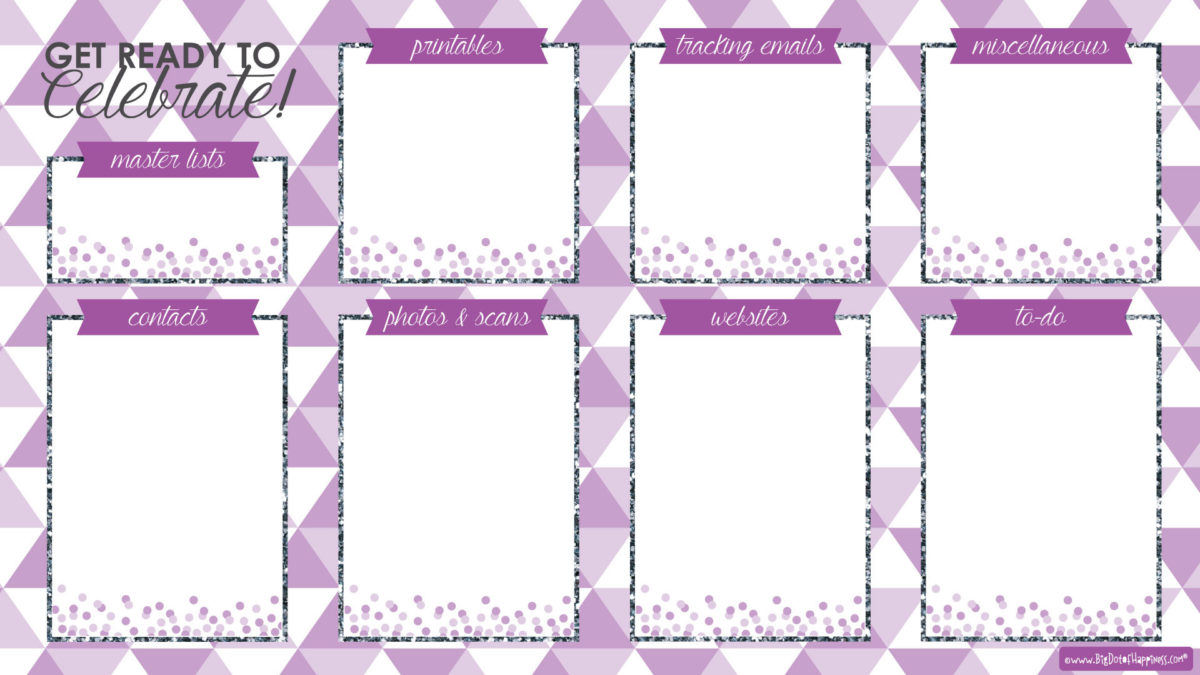 Easy Party Planning - Desktop Organizer Wallpaper Purple - HD Wallpaper 