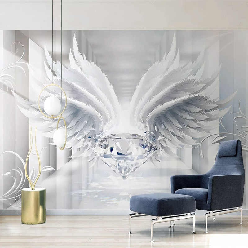 Self-adhesive Wallpaper 3d Space Diamond Wing European - Office Wallpaper Design - HD Wallpaper 