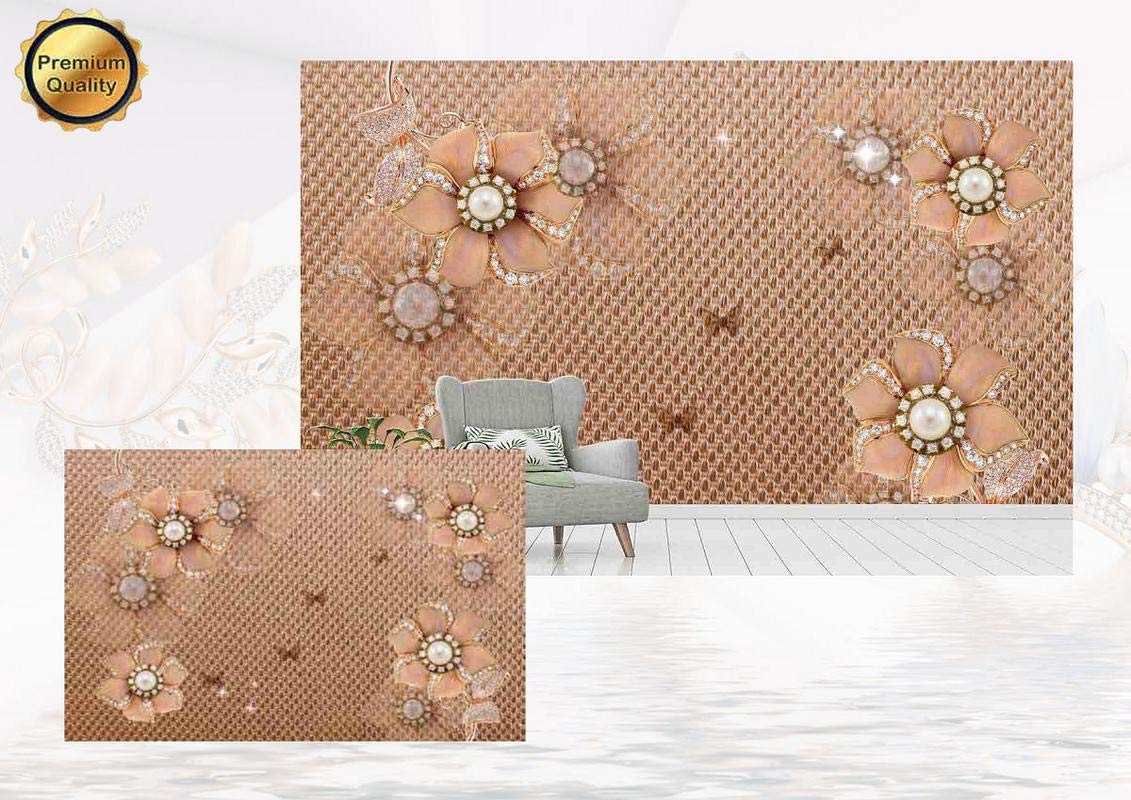 Ghar Décor Wallpapers 3d Photo Murals Golden Simple - Craft - HD Wallpaper 