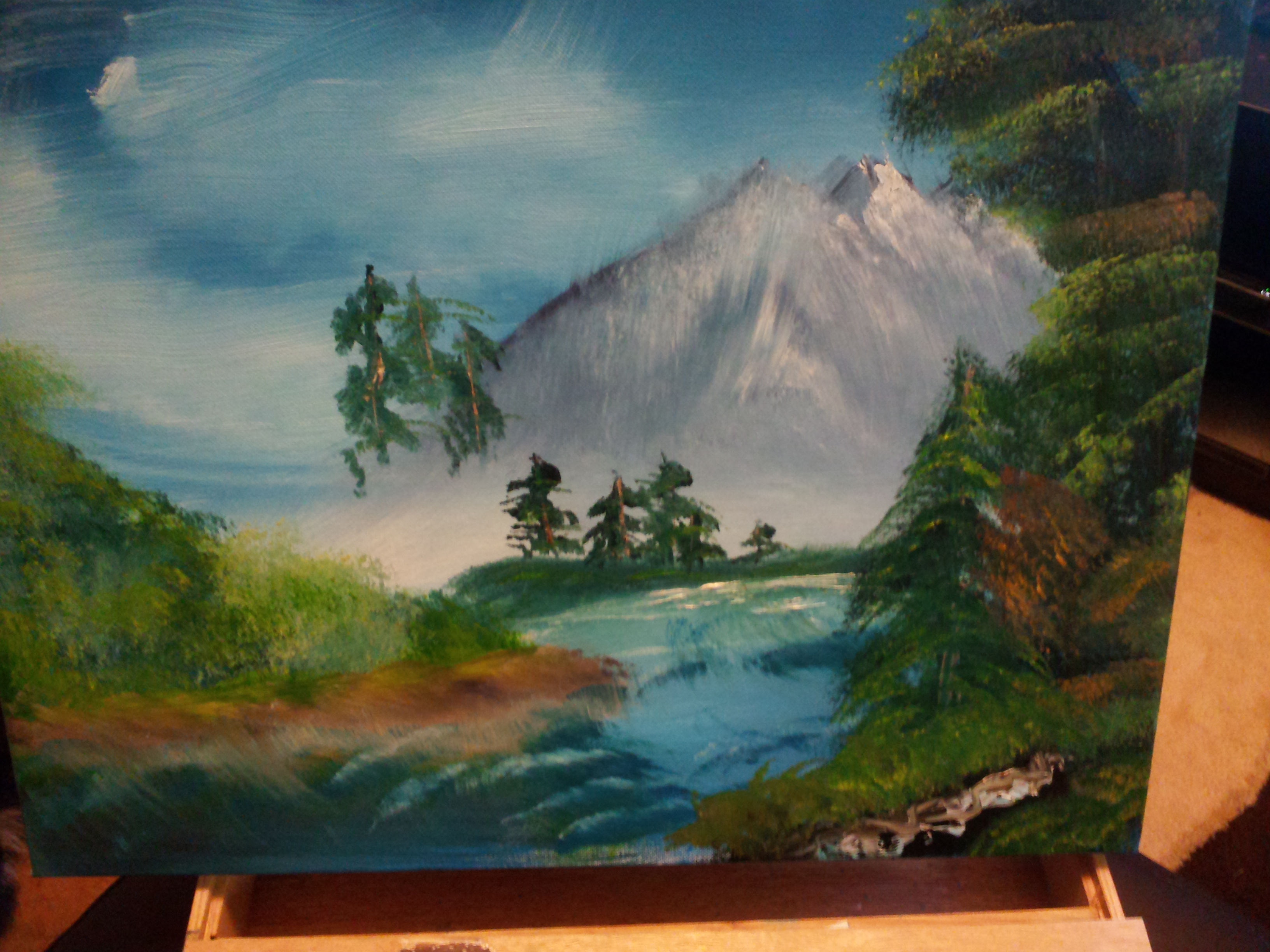 Bob Ross Painting Recreate - HD Wallpaper 