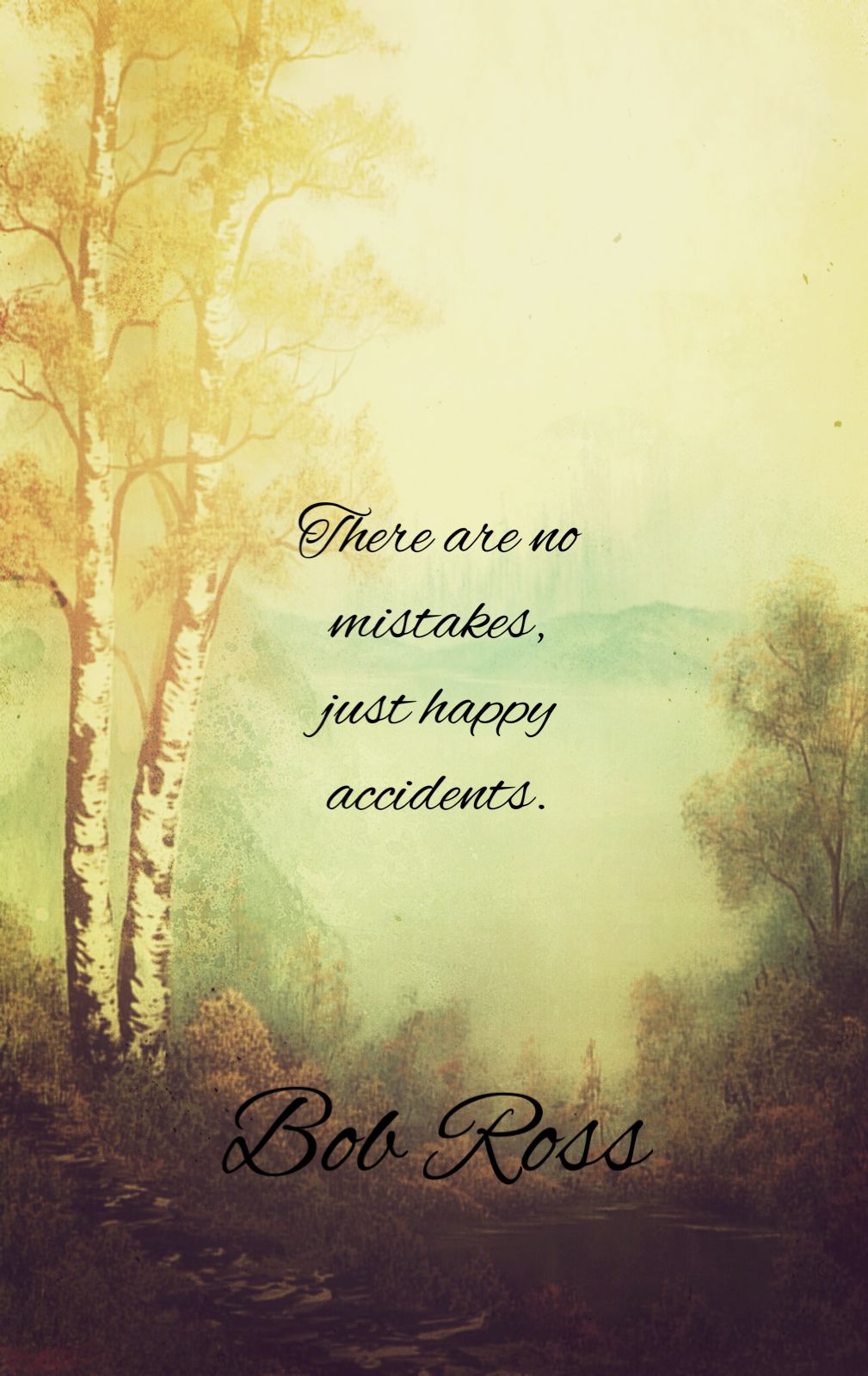 Bob Ross Quote Background - HD Wallpaper 