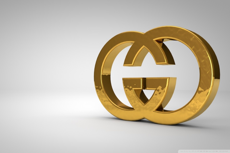 Gold Gucci Logo Transparent - HD Wallpaper 