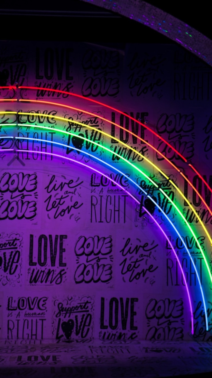 Neon Rainbow - HD Wallpaper 