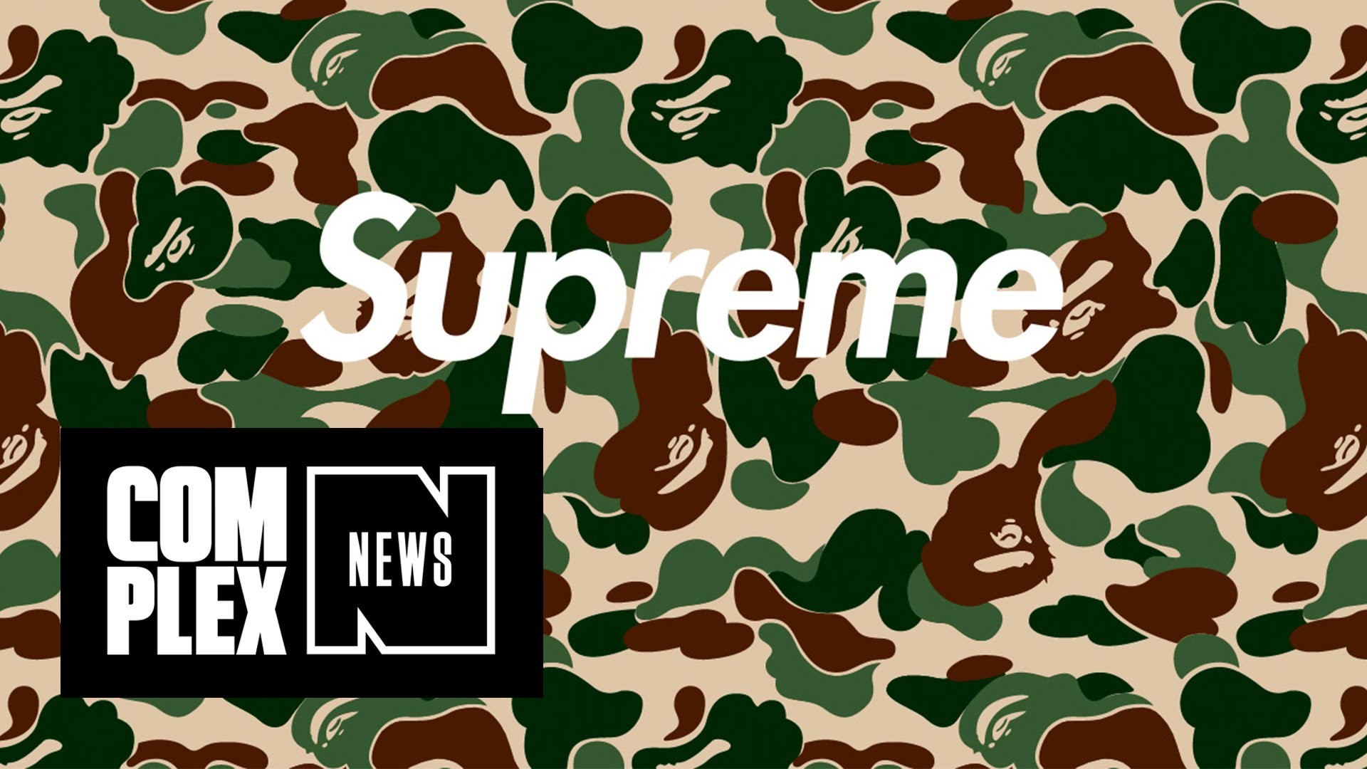 Data-src - Supreme X Bape Logo - HD Wallpaper 
