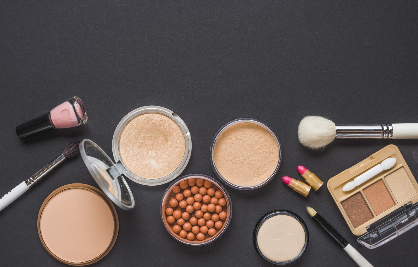 Photo Wallpaper Lipstick, Shadows, Cosmetics, Lacquer, - Eye Shadow - HD Wallpaper 