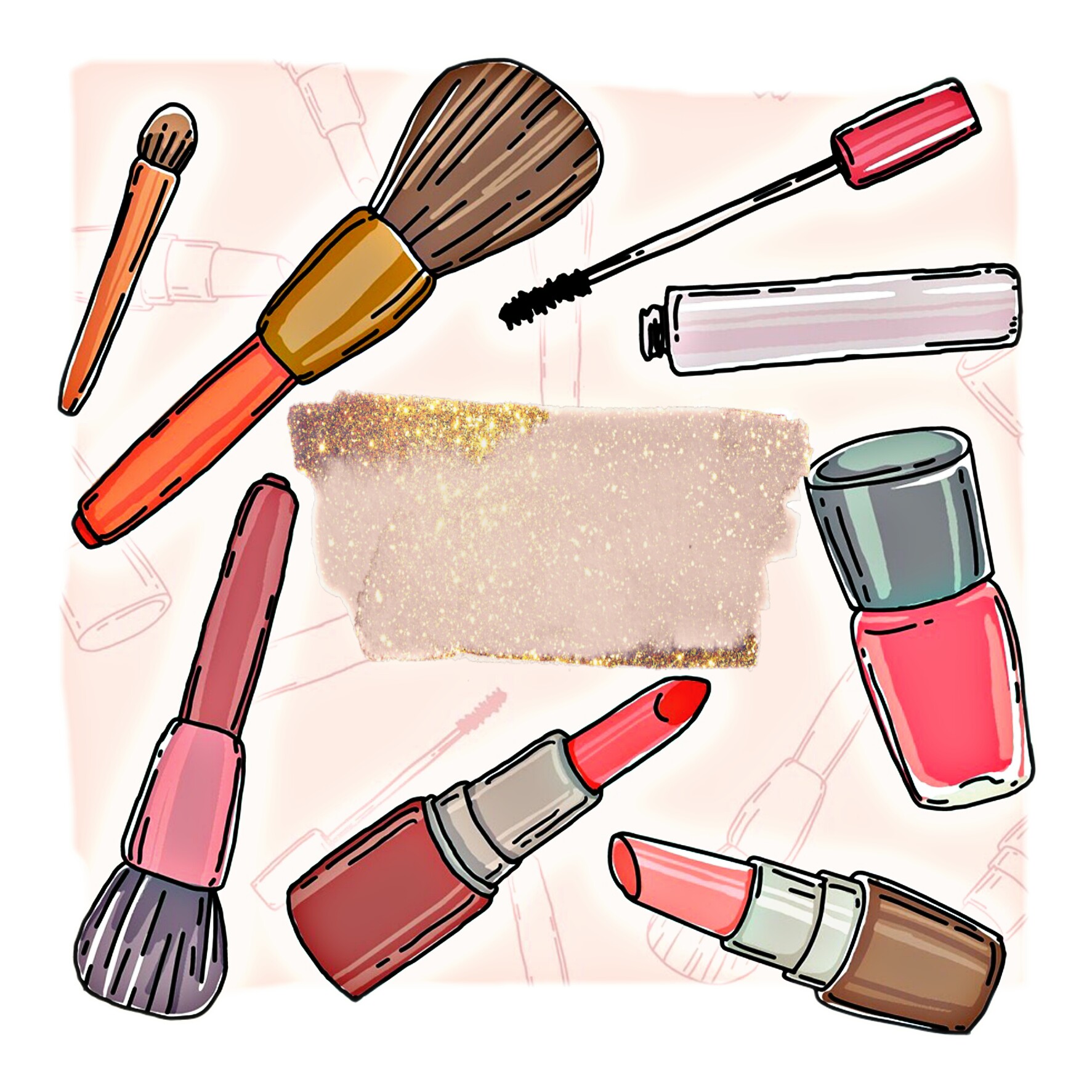 Make Up Cartoon Png - HD Wallpaper 