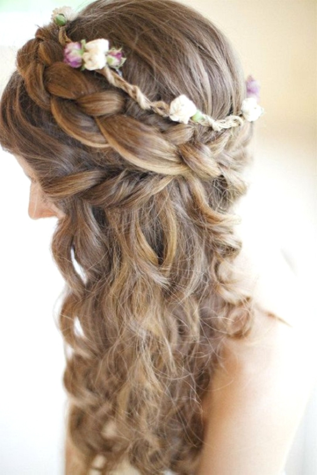 Prettiest Homecoming Hairstyles Ideas Wallpaper Wp240537 - Hairstyles With Curled Hair Half Up Half Down - HD Wallpaper 