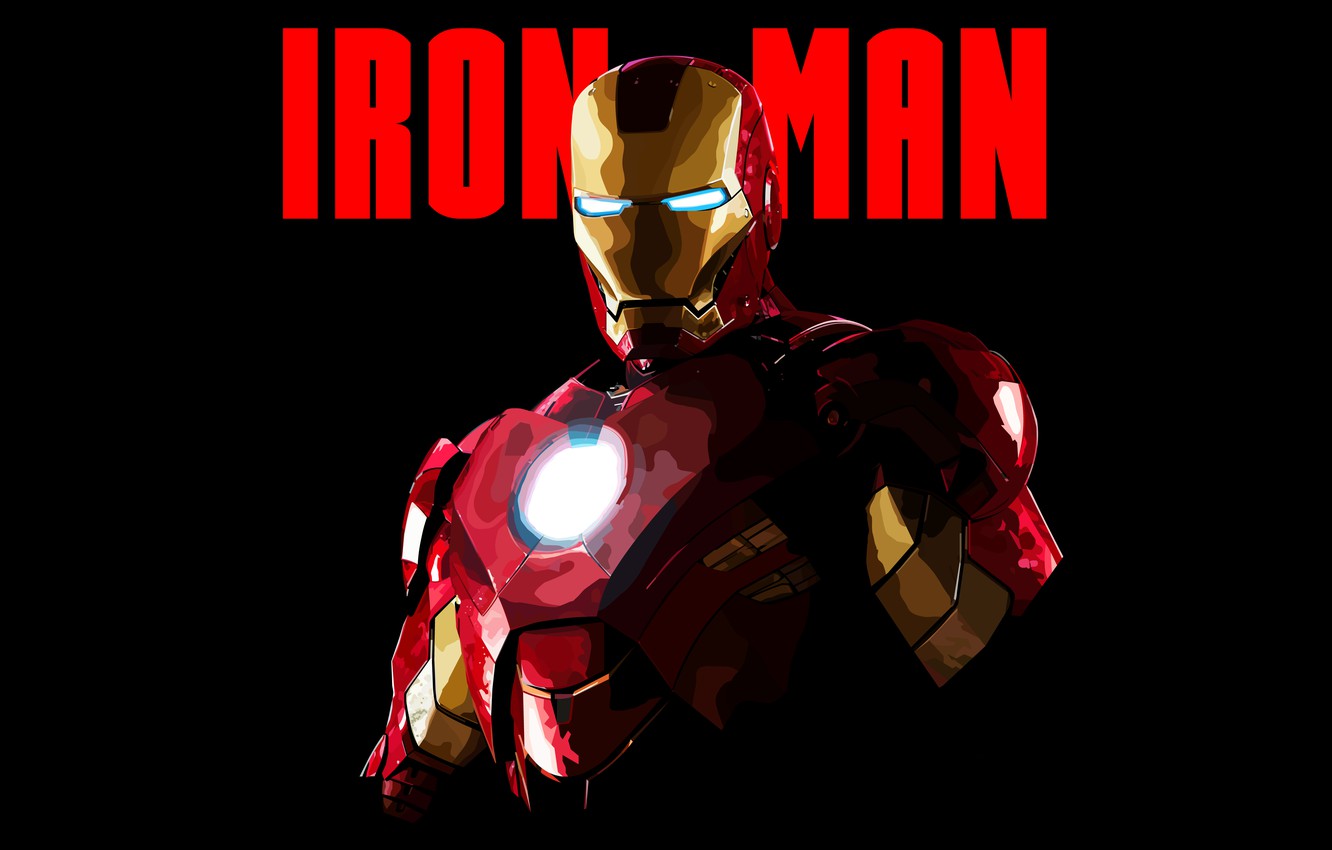 Photo Wallpaper Minimal, Iron Man, Wallpaper, Artwork - Best Iron Man Background - HD Wallpaper 