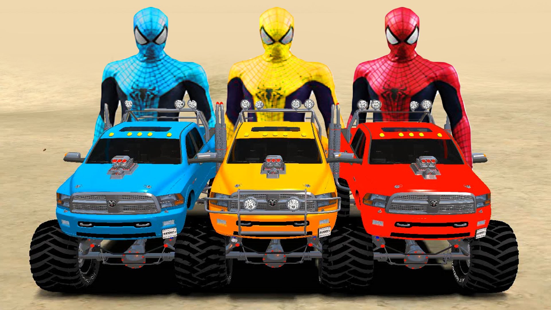 Spider Man And Trucks - HD Wallpaper 