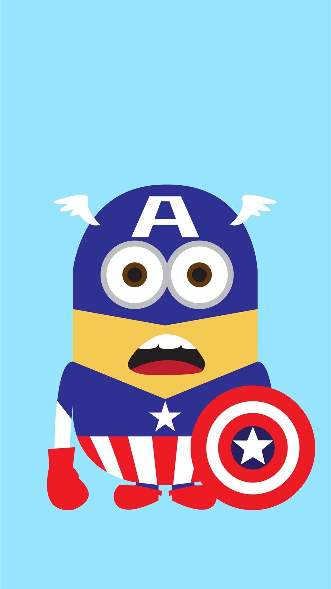 Despicable Me Inspired Captain America Minion Iphone - Minion Captain America - HD Wallpaper 