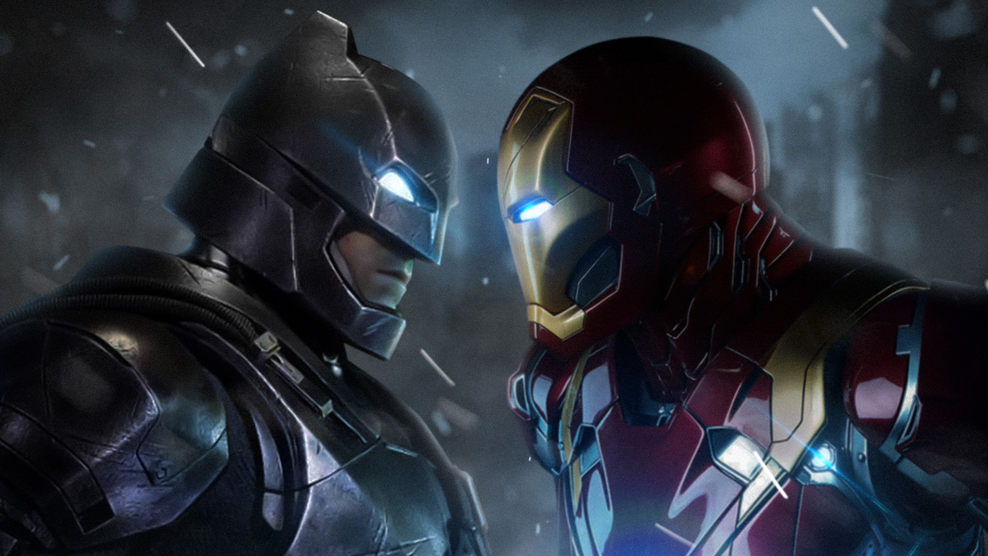 Iron Man With Batman - HD Wallpaper 