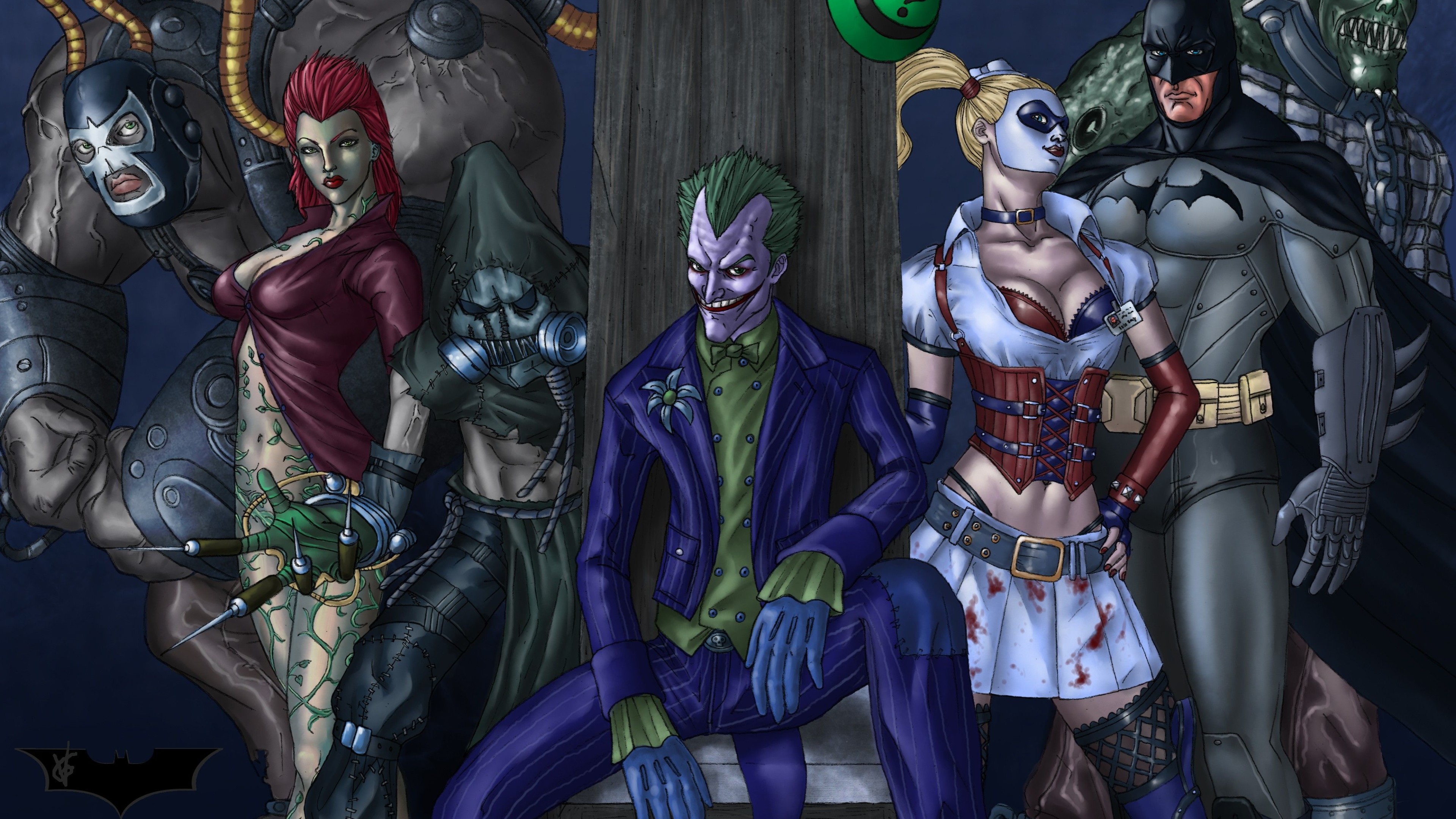 Batman Arkham Asylum Villains - HD Wallpaper 