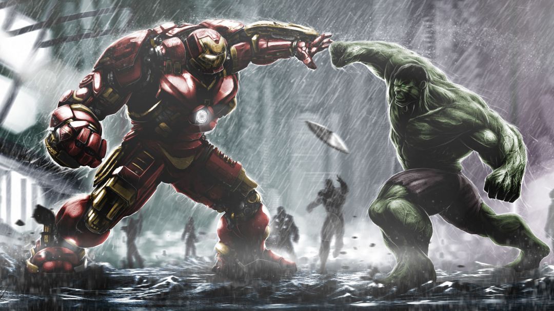Android, Iphone, Desktop Hd Backgrounds / Wallpapers - Hulk Vs Hulkbuster Wallpaper Hd - HD Wallpaper 