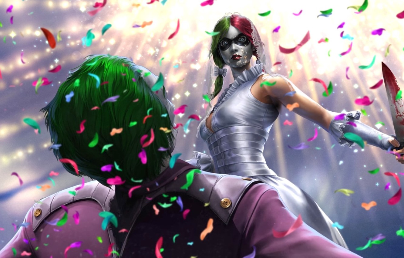 Photo Wallpaper Joker, Joker, Harley Quinn, Dc Comics, - Injustice Gods Among Us Harley Quinn Ending - HD Wallpaper 