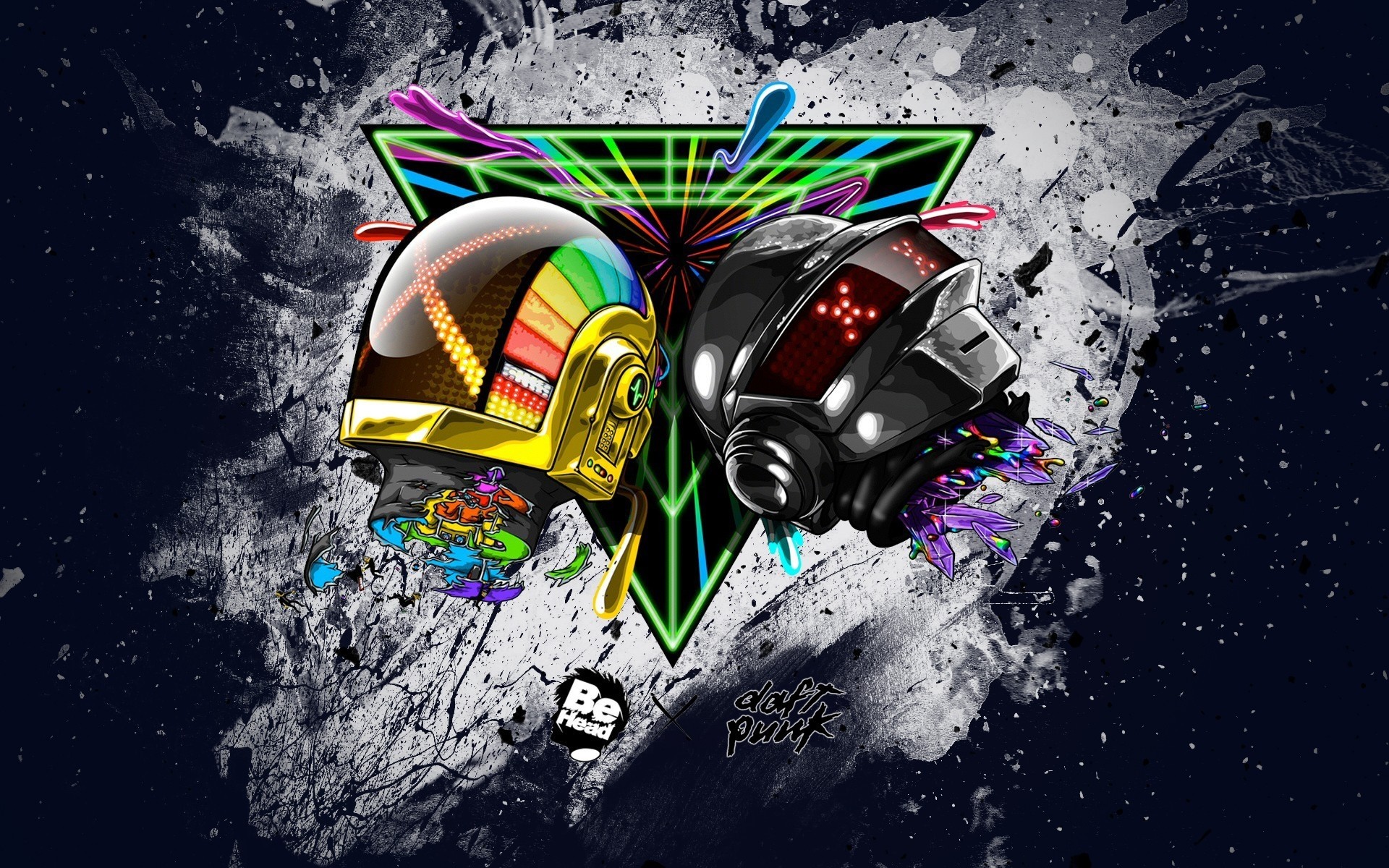 Dj Desktop Planet Splash Abstract Illustration Space - Daft Punk - HD Wallpaper 