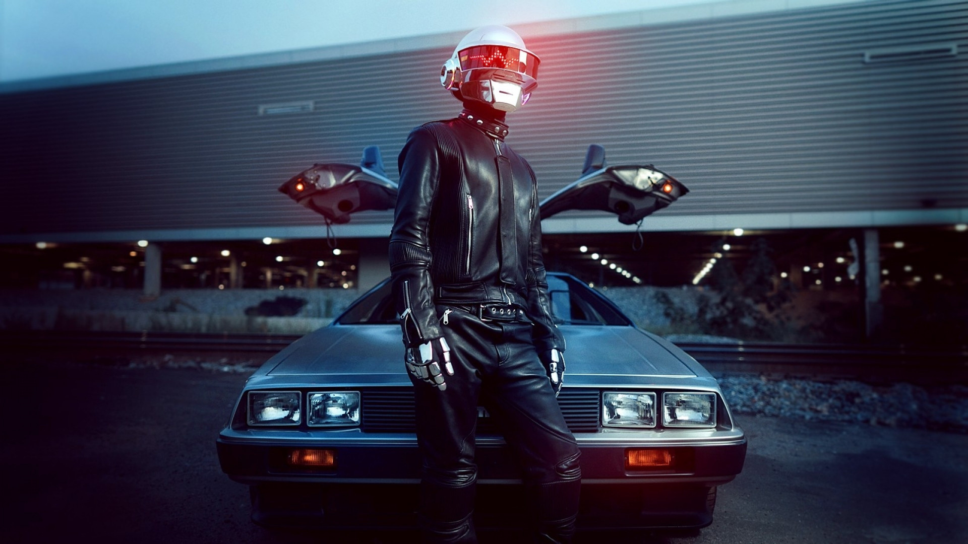 Daft Punk Delorean - HD Wallpaper 