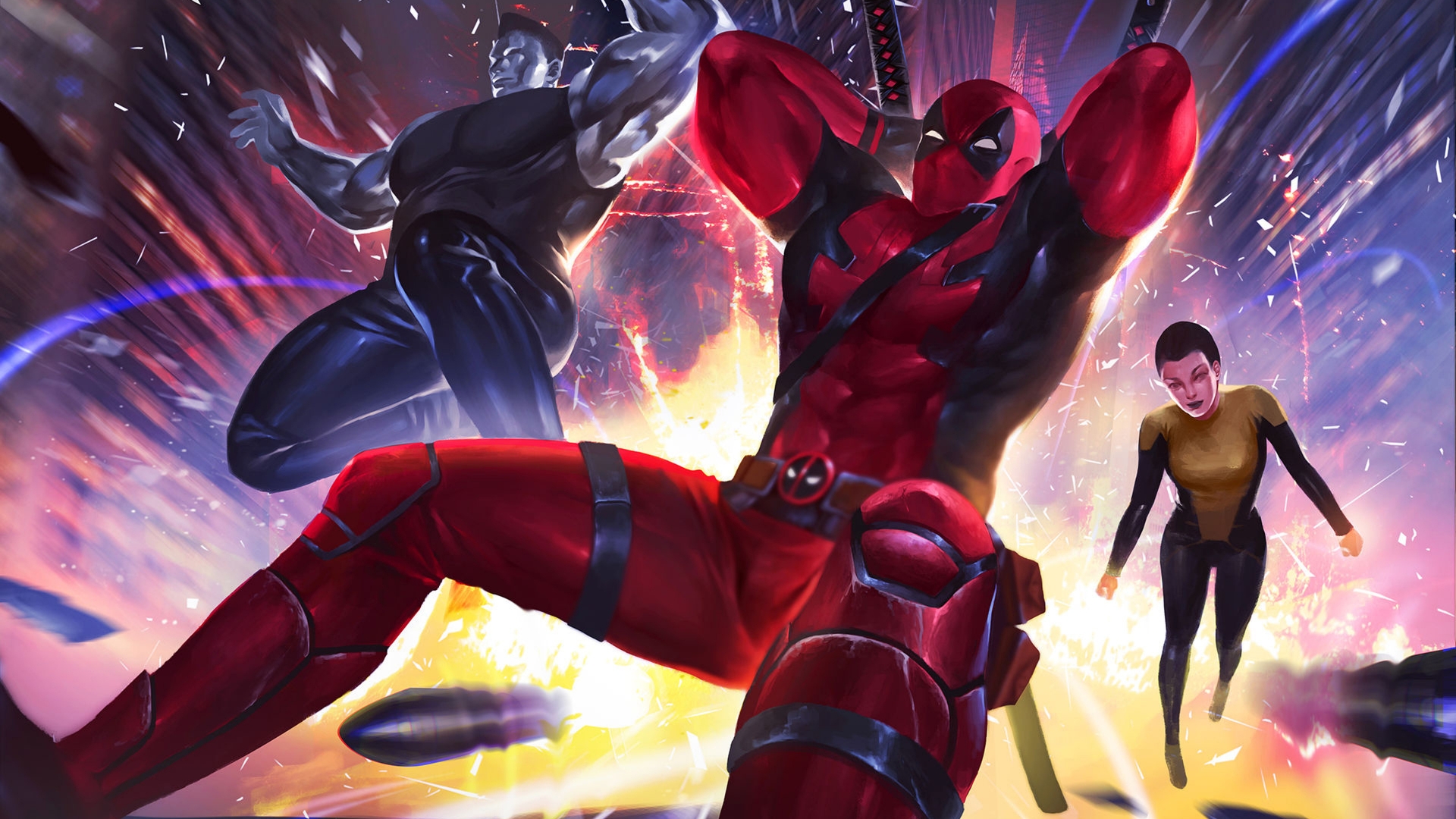 Marvel Deadpool And Colossus Comics - HD Wallpaper 