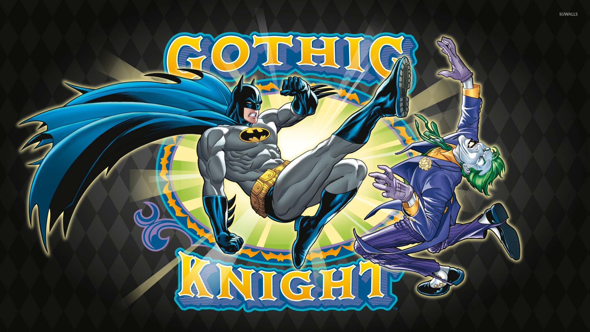 Batman And Joker Cartoon - HD Wallpaper 