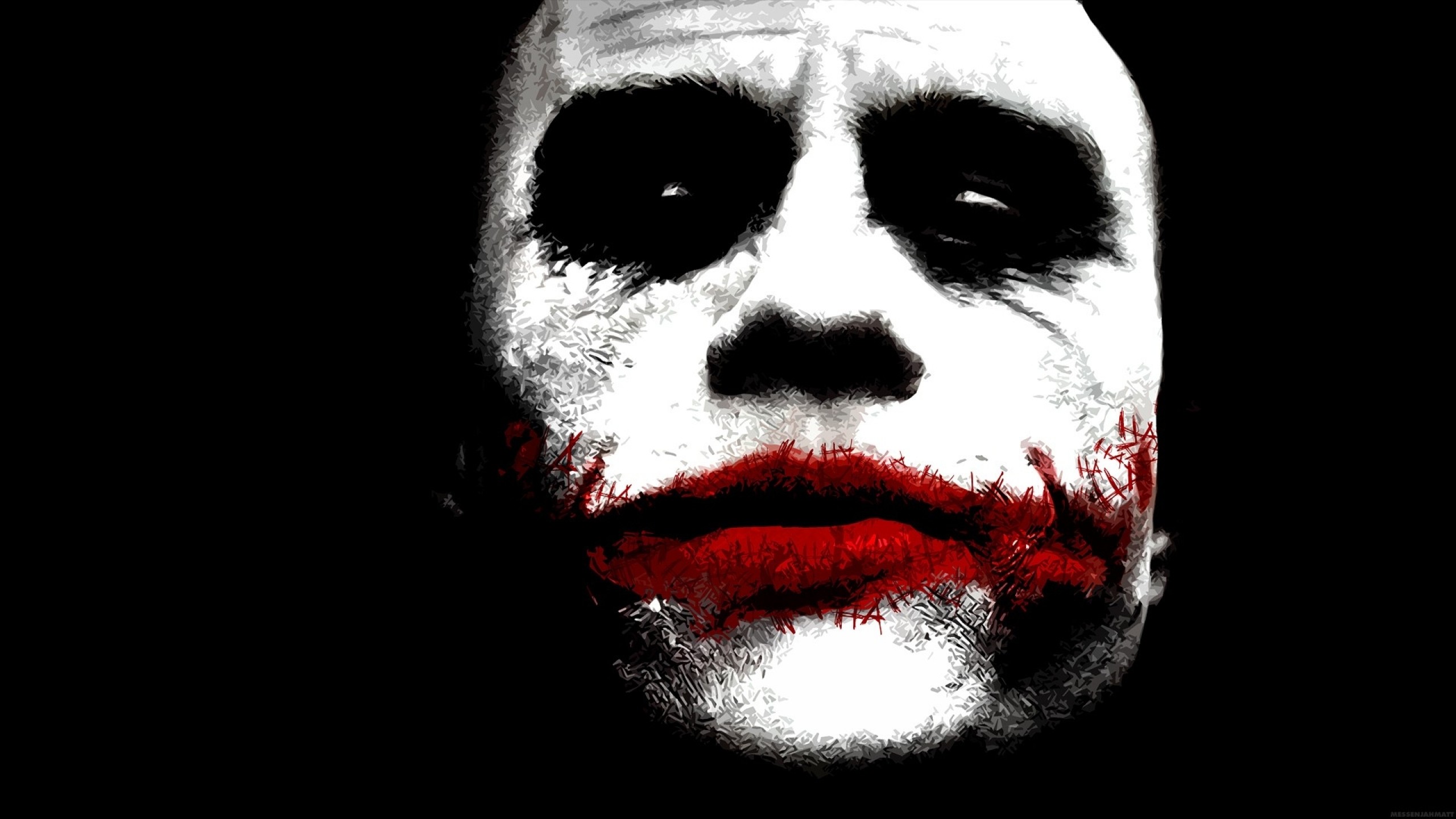 Joker Wallpaper Joker - Joker The Dark Knight Face - HD Wallpaper 