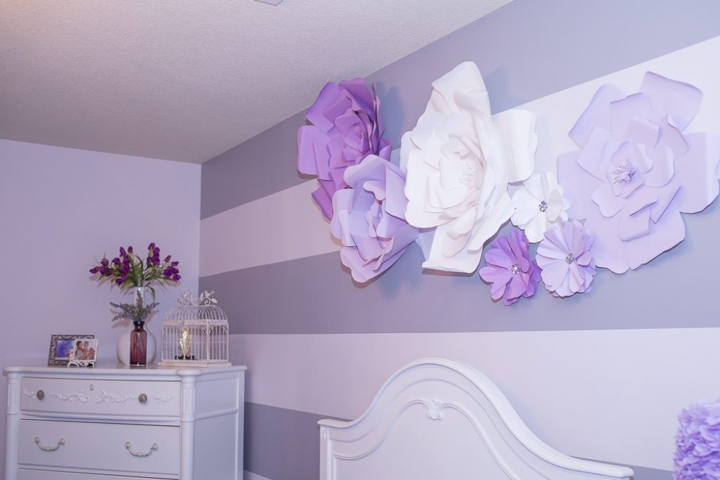 Stylish Flower Wall Decor Cool Nice Diy Model Art And - 3d Paper Flowers Wall Decor - HD Wallpaper 